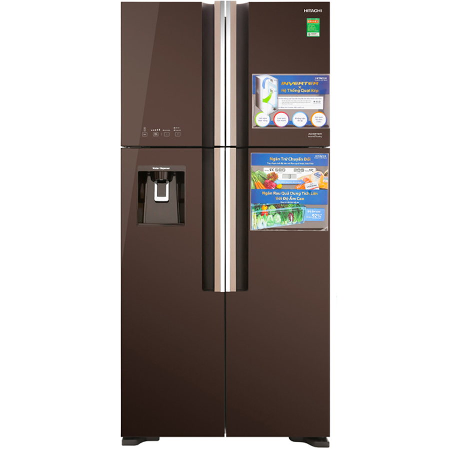 Tủ lạnh Hitachi 540 lít R-FW690PGV7 (GBW) Inverter Nâu gương