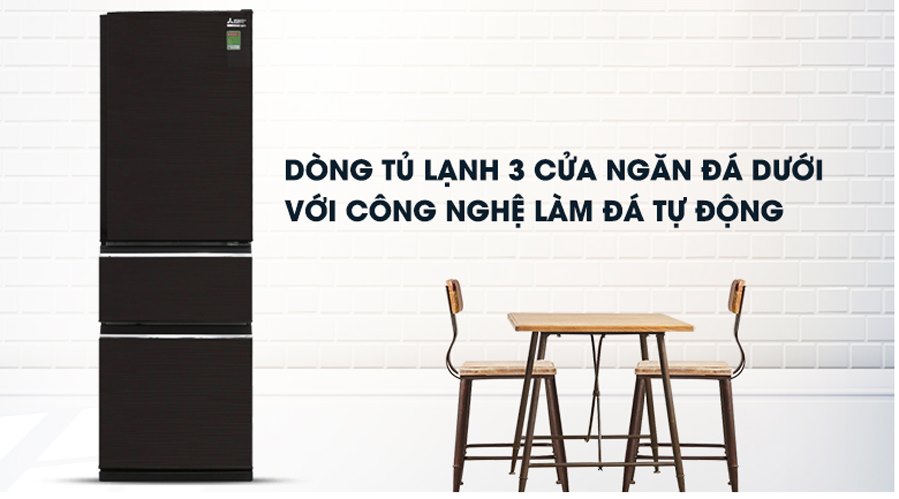 Tủ lạnh Mitsubishi MR-CGX41EN (GBK) 330 lít - Giá rẻ tại Hà Nội
